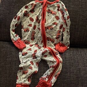 Fire Truck Print Kids Pajamas